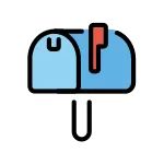 Closed Mailbox With Raised Flag SVG Icon